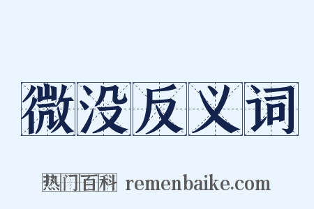 微没反义词是什么意思的图片